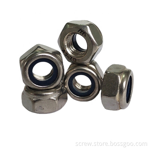 Stainless Steel Lock Nuts m4 with Nylon Insert